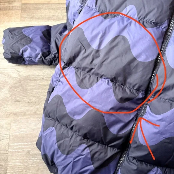 Uniqlo x Marimekko Ultra Light Down Cocoon Parka Jacket Blue Women’s S - Picture 16 of 16